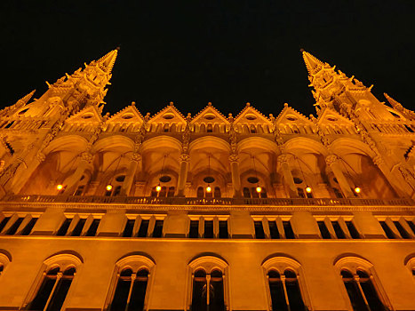 布达佩斯,议会,匈牙利,夜晚