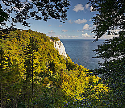 悬崖,石头,雅斯蒙德国家公园,岛屿,吕根,梅克伦堡前波莫瑞州,德国