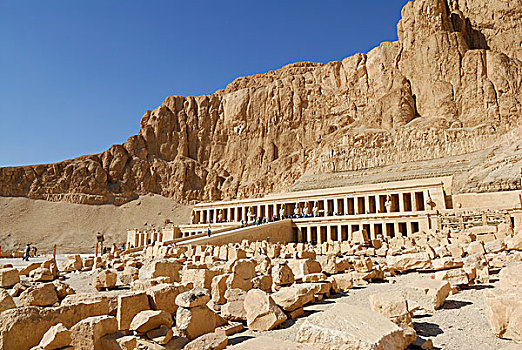哈采普苏特陵庙,西部,底比斯,路克索神庙,尼罗河流域,埃及,非洲