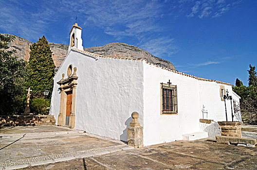 小教堂,教堂,白色海岸,阿利坎特省,西班牙,欧洲