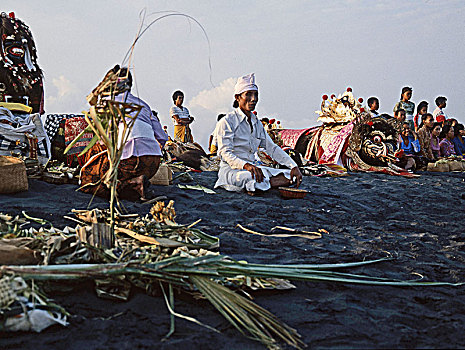 巴厘岛,印度教,精致,日历,节日,相互,庙宇