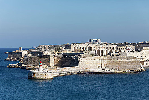 堡垒,港口,瓦莱塔市,位置,马耳他,欧洲