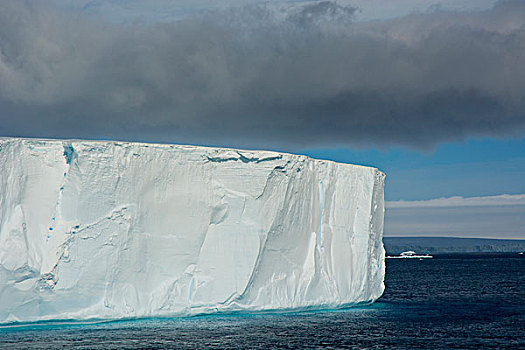 南极,南极海峡,巨大,扁平,冰山