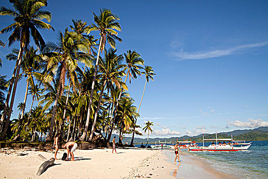 海滩,岛屿,埃尔尼多,巴拉望岛,菲律宾,亚洲