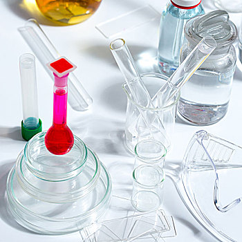 化学品,科学,实验室,试管,长颈瓶