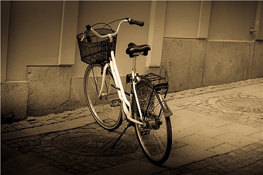 经典,旧式,复古,城市,自行车