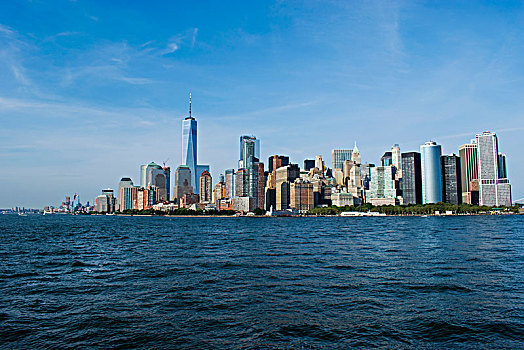 风景,曼哈顿,金融区