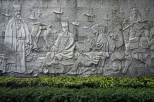 传统,中国艺术,工作,墙壁,广州,中国,九月,2009年