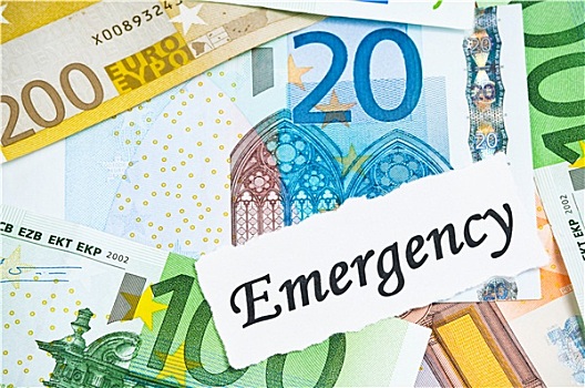 紧急,金融,概念,欧元钞票