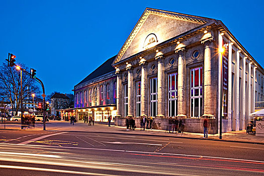 火车站,光亮,招待,建筑,乌帕塔尔,贝尔吉施地区,北莱茵威斯特伐利亚,德国,欧洲
