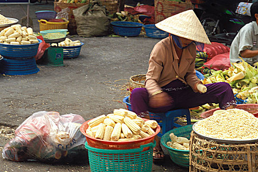 传统,摊贩,销售,食物,街道,胡志明市,西贡,越南