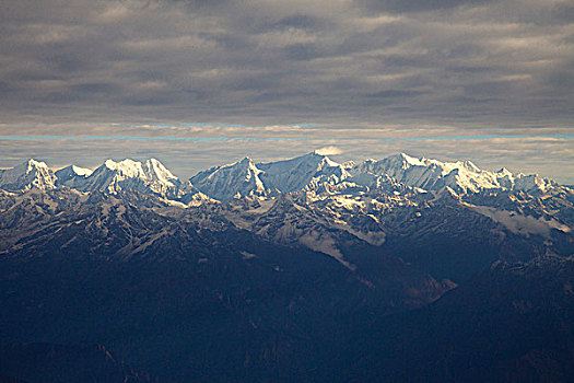 航拍,喜玛拉雅,山峦,东方,加德满都,尼泊尔