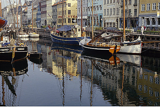 港口,纽哈温运河,哥本哈根,丹麦