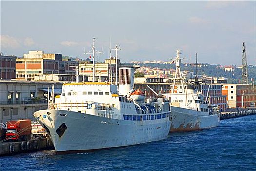 船,停泊,码头,伊斯坦布尔,土耳其