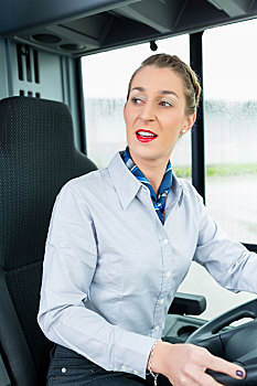 女性,巴士司机,驾驶员,座椅