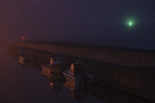 渔港,黄昏