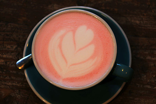 粉红色的咖啡