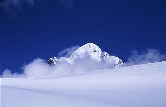 顶峰,贝塔峰,看,上方,雪原,靠近,格林德威尔,瑞士
