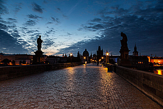 欧洲,捷克共和国,布拉格,查理大桥