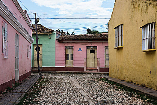古巴,特立尼达,世界遗产,街道,鹅卵石