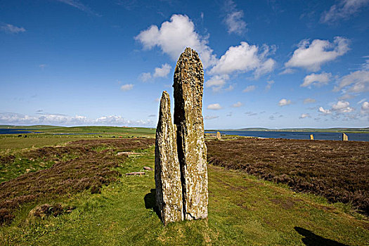 新石器时代,仪式,地点,伯德加环,奥克尼群岛,苏格兰,英国,欧洲