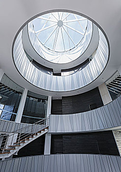 玻璃窗,圆形建筑,建筑,现代办公室,中庭