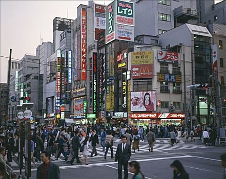 日本,东京,花园,街道,通道,倒出