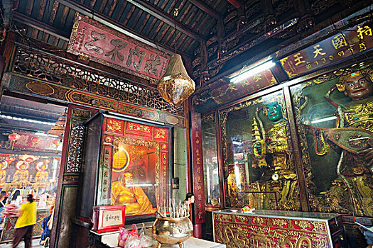泰国,曼谷,唐人街,寺院,中国寺庙