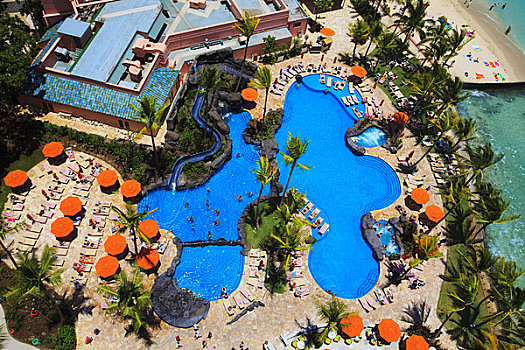 夏威夷,瓦胡岛,喜来登酒店,怀基基海滩,水池