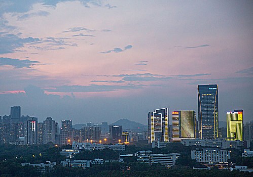 深圳南山科技园夜景全景图