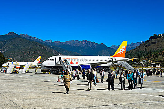 空中客车,国家,航空公司,皇家,不丹,航线,国际机场,亚洲