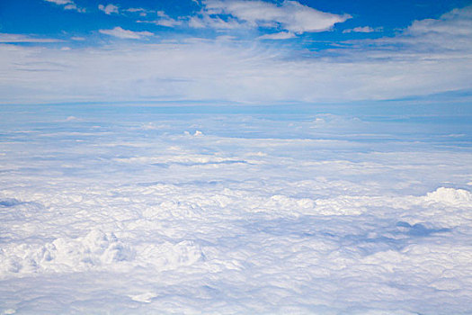 飞机上的蓝天白云
