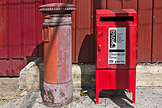 邮政,盒子,街上,西班牙港,特立尼达和多巴哥,大幅,尺寸