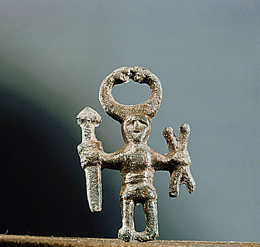 维京,青铜,吊坠,女人,墓地,高地,瑞典,9世纪