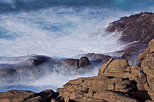 海浪,石头,湾,俄勒冈,美国