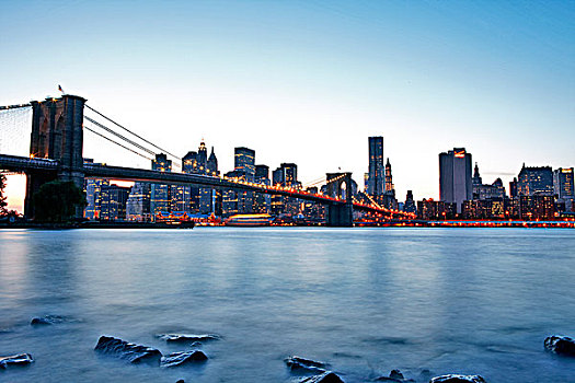纽约,布鲁克林大桥,下曼哈顿