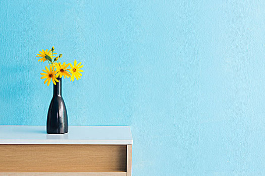 洋姜,花,花瓶,桌上,室内设计