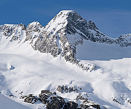 山脉,阿尔卑斯山,国家公园,陶安,冬天,遮盖,冰,雪,山,高耸,高处,冰河,奥地利