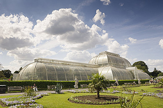 英格兰,伦敦,基尤花园,棕榈室,重要,生存,维多利亚时代风格,玻璃,铁,建筑