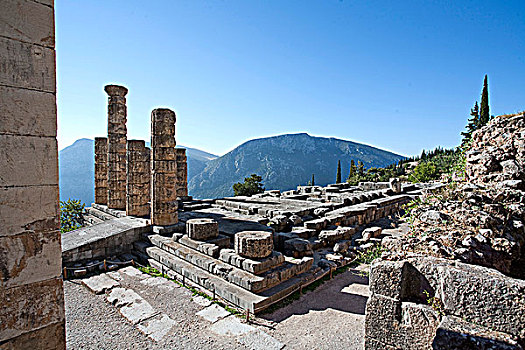 寺庙,阿波罗,特尔斐城,希腊