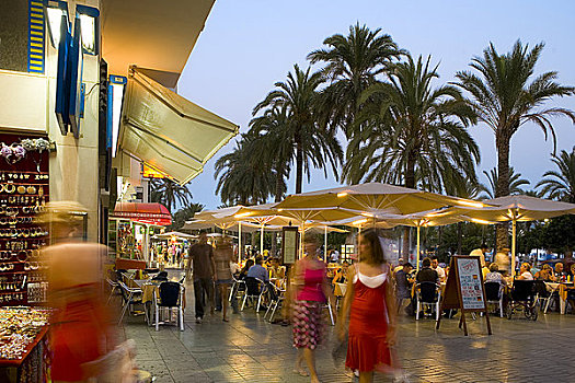 餐馆,散步场所,伊比沙岛,西班牙