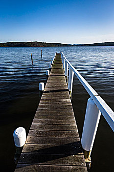 码头在湖,无人,维多利亚,澳大利亚