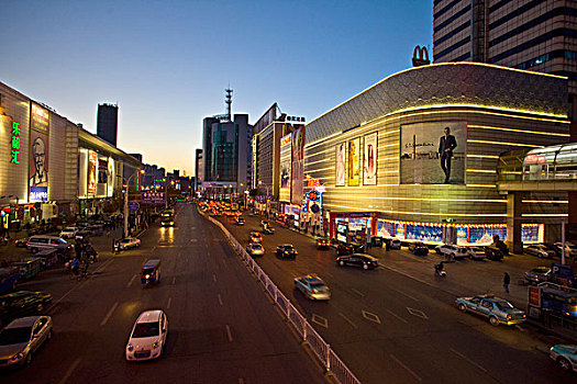 秦皇岛,城市,建筑,繁华,夜景,灯光,道路,亮化,商业