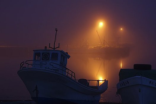 渔港,黄昏