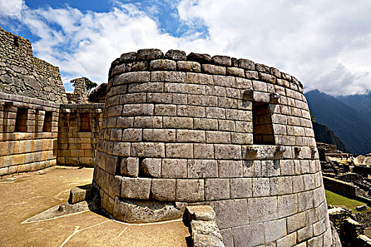 太阳神殿,遗址,印加古城,马丘比丘,世界遗产,乌鲁班巴,库斯科,省,秘鲁,南美
