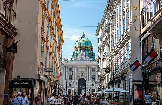 购物街,霍夫堡皇宫,维也纳,奥地利,欧洲