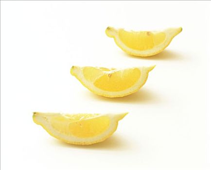 柠檬角,白色背景