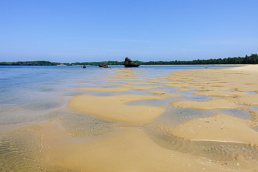 海滩,冲绳,日本