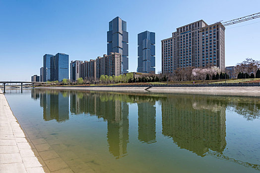 河南郑州高铁东站绿地中心等地标性建筑群