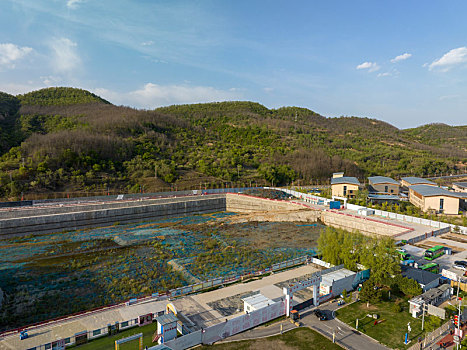 陕西省延安市南泥湾航拍图片